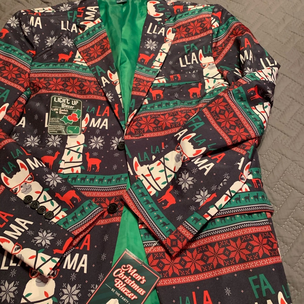 NWT Llama light up men’s blazer sz M